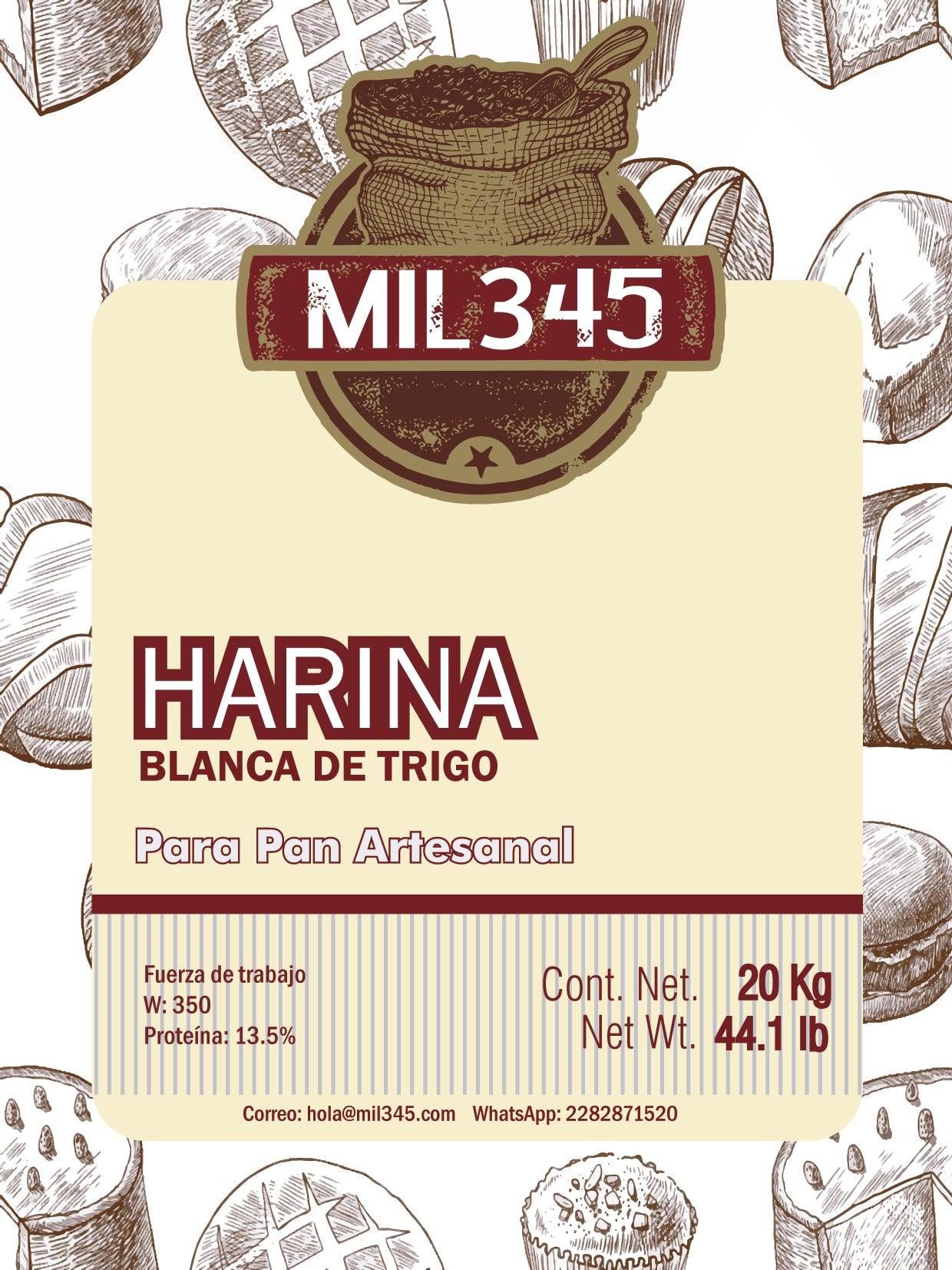 Harina Blanca Panadería Artesanal 13.5% Proteína Cultivo Ecológico